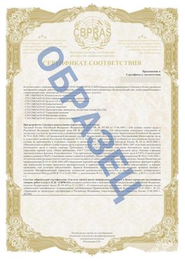 Образец Приложение к СТО 01.064.00220722.2-2020 Баргузин Сертификат СТО 01.064.00220722.2-2020 